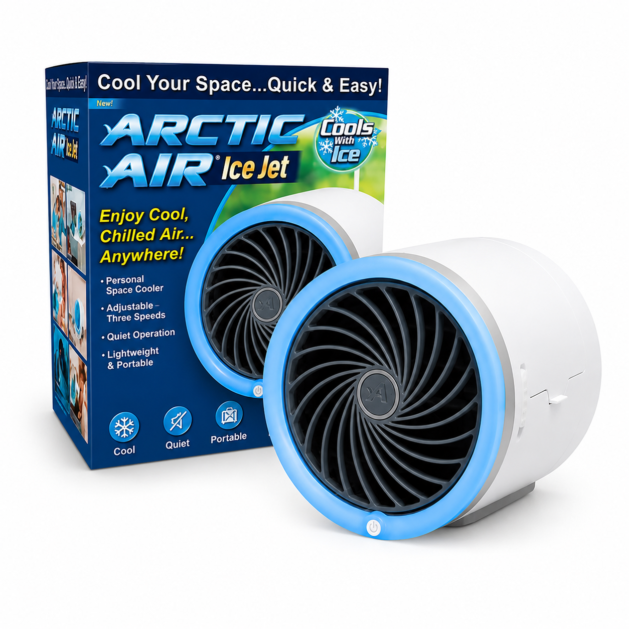 Arctic Air Ice Jet Portable Air Conditioner & Cooler | Rechargeable Personal Cooler